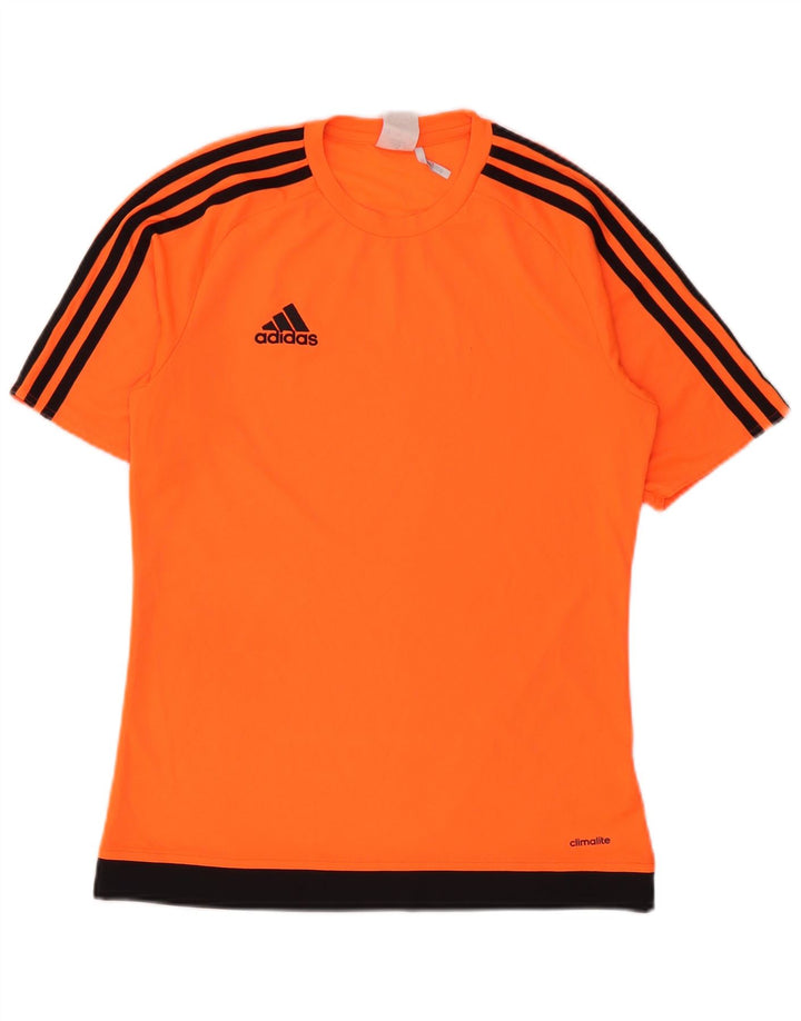 Tricou Adidas Climalite pentru bărbați Top mic portocaliu din poliester