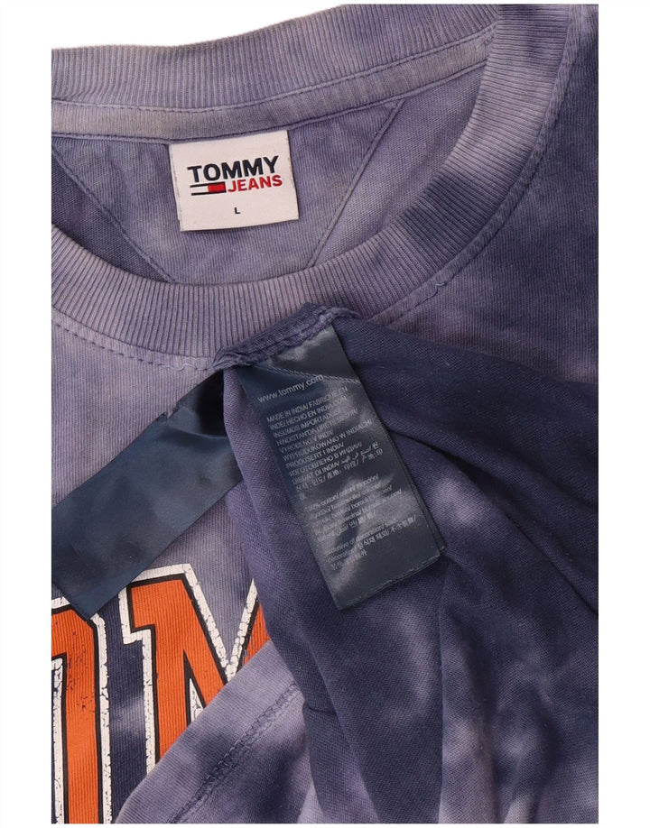 TOMMY HILFIGER Tricou grafic pentru bărbați Top mare, albastru, din bumbac colorat