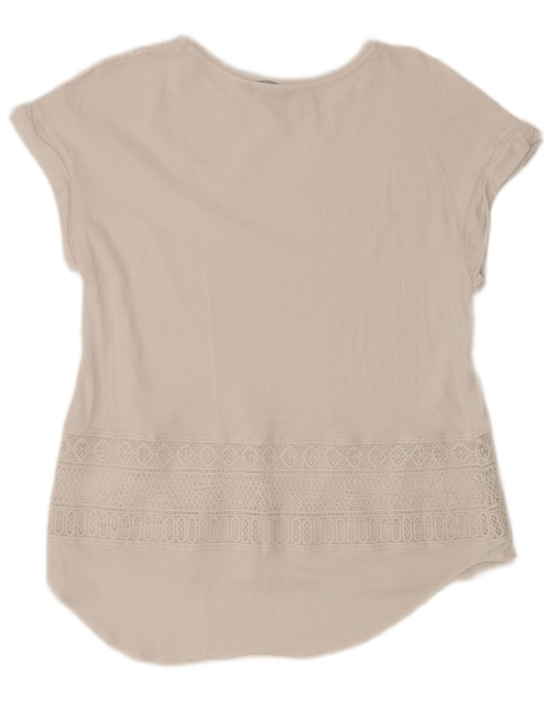 Bluză cu grafică DESIGUAL pentru femei UK 12 Medium White Geometric