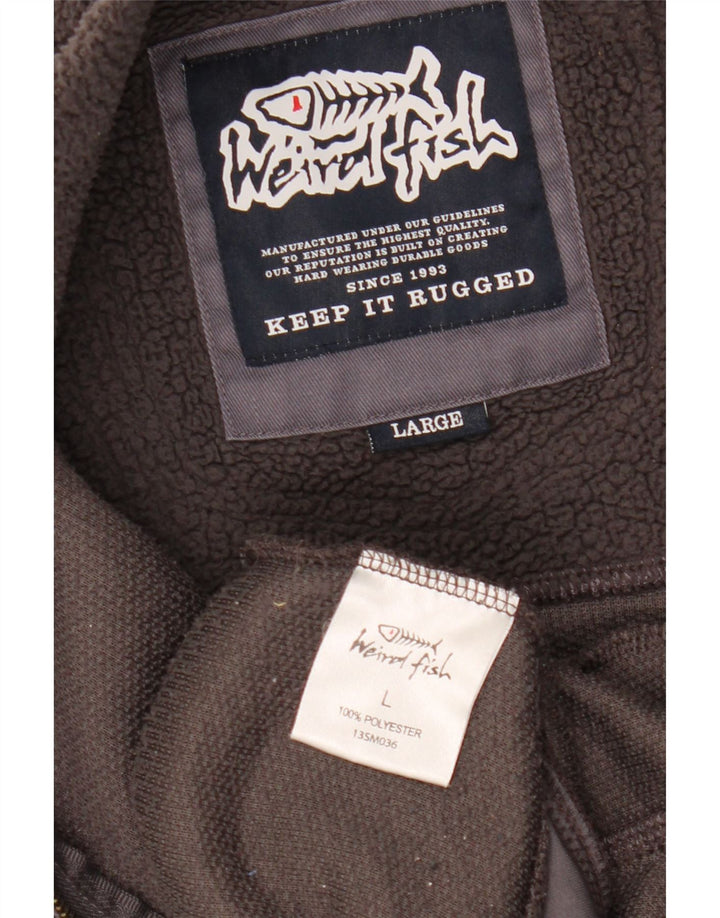 WEIRD FISH Jachetă pentru bărbați din lână UK 40, mare, gri, poliester