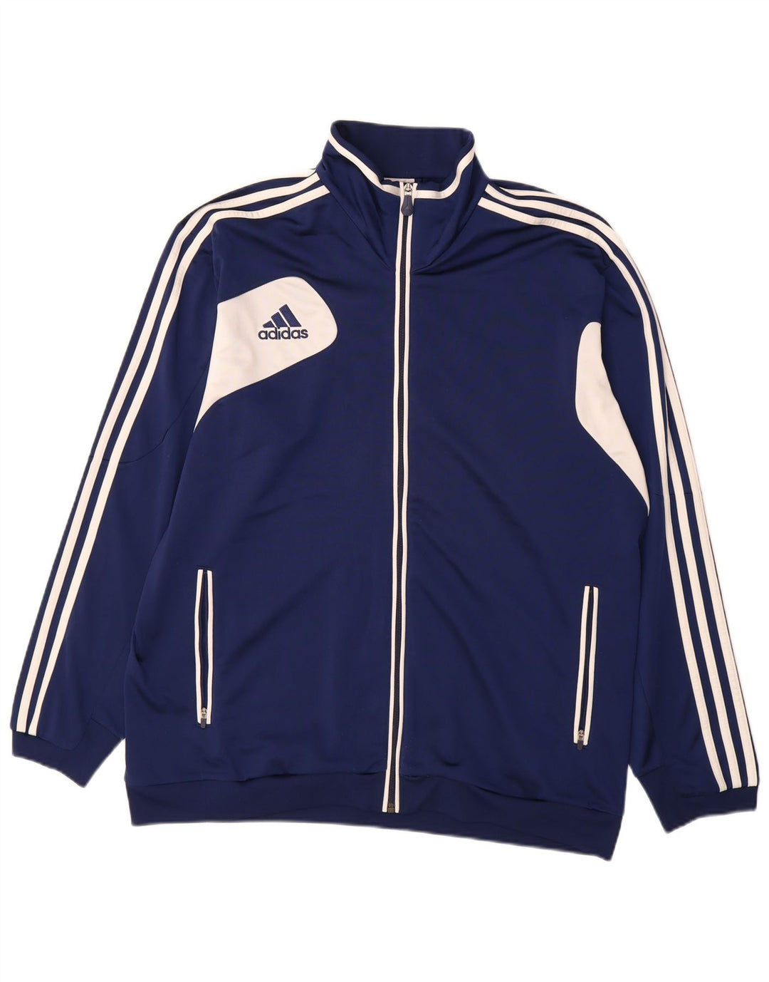 Jachetă de trening pentru bărbați ADIDAS UK 46/48 XL, albastru bleumarin, color block