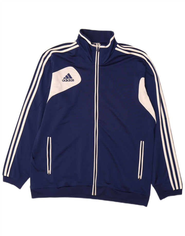 Jachetă de trening pentru bărbați ADIDAS UK 46/48 XL, albastru bleumarin, color block