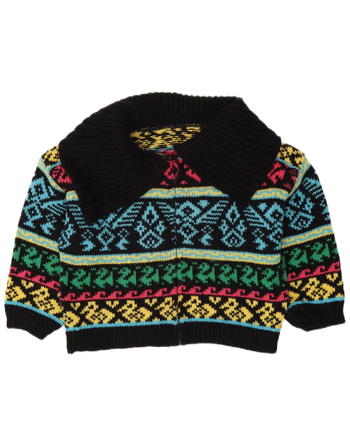 Pulover cardigan supradimensionat pentru femei VINTAGE UK 16 mare multicolor