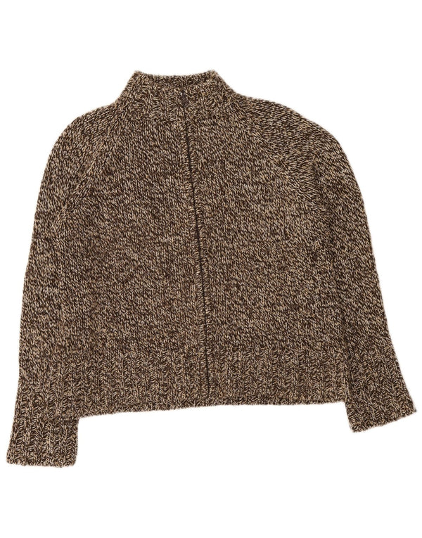 Pulover cardigan pentru femei Essentials UK 18/20 XL maro acrilic cu pete