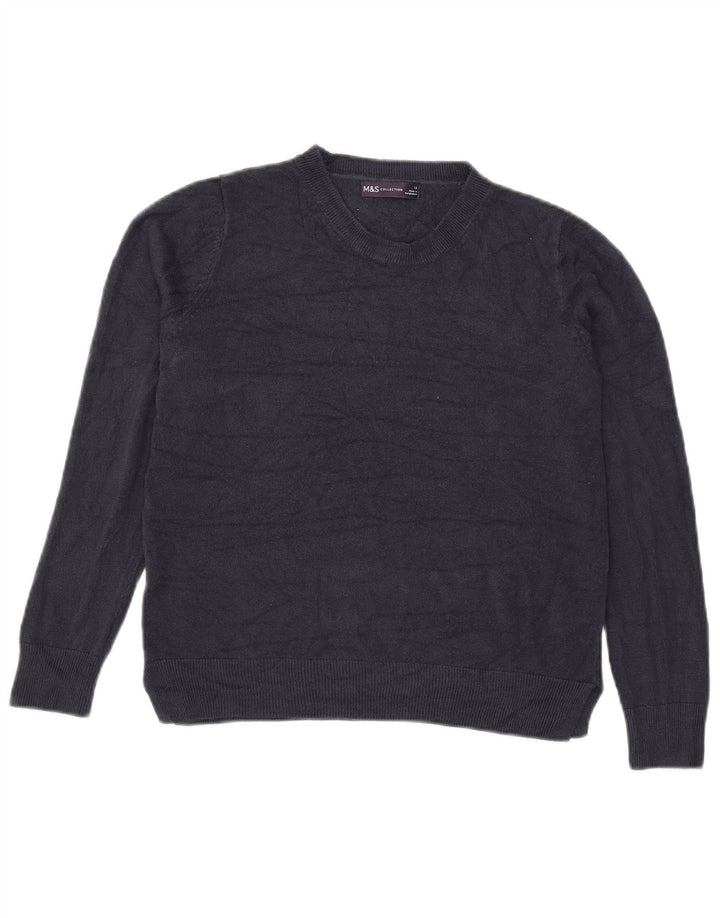 Pulover pentru femei Marks & Spencer cu decolteu triplu UK 12 Medium Bleumarin