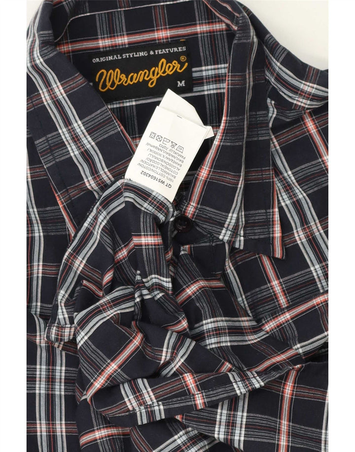 Cămașă pentru bărbați Wrangler, bumbac cu carouri, albastru marin mediu