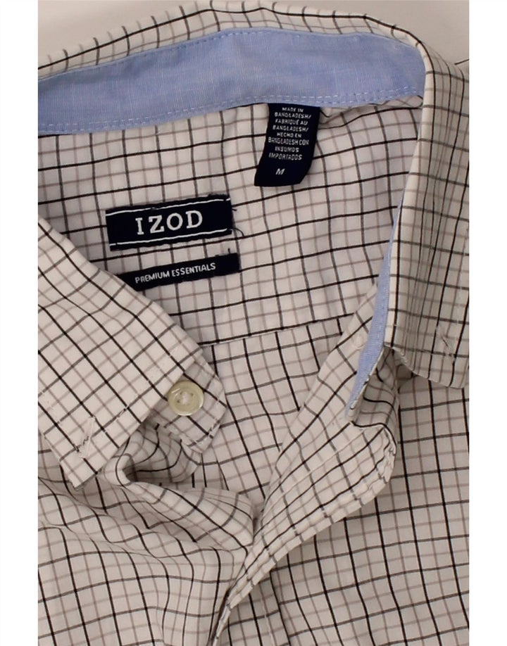 IZOD Mens Shirt Medium White Check Cotton Vintage Izod and Second-Hand Izod from Messina Hembry 