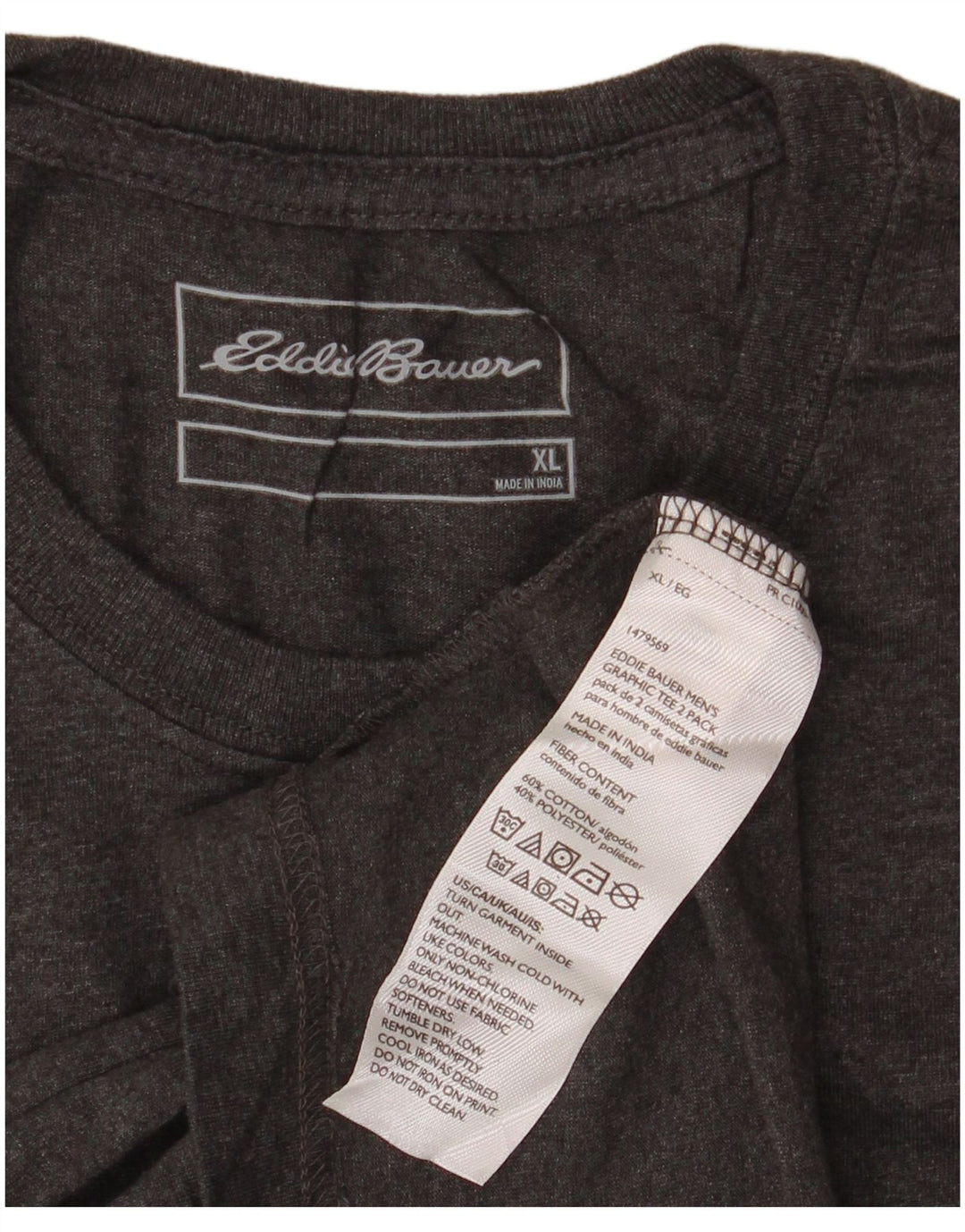 EDDIE BAUER Tricou grafic pentru bărbați Top XL bumbac gri