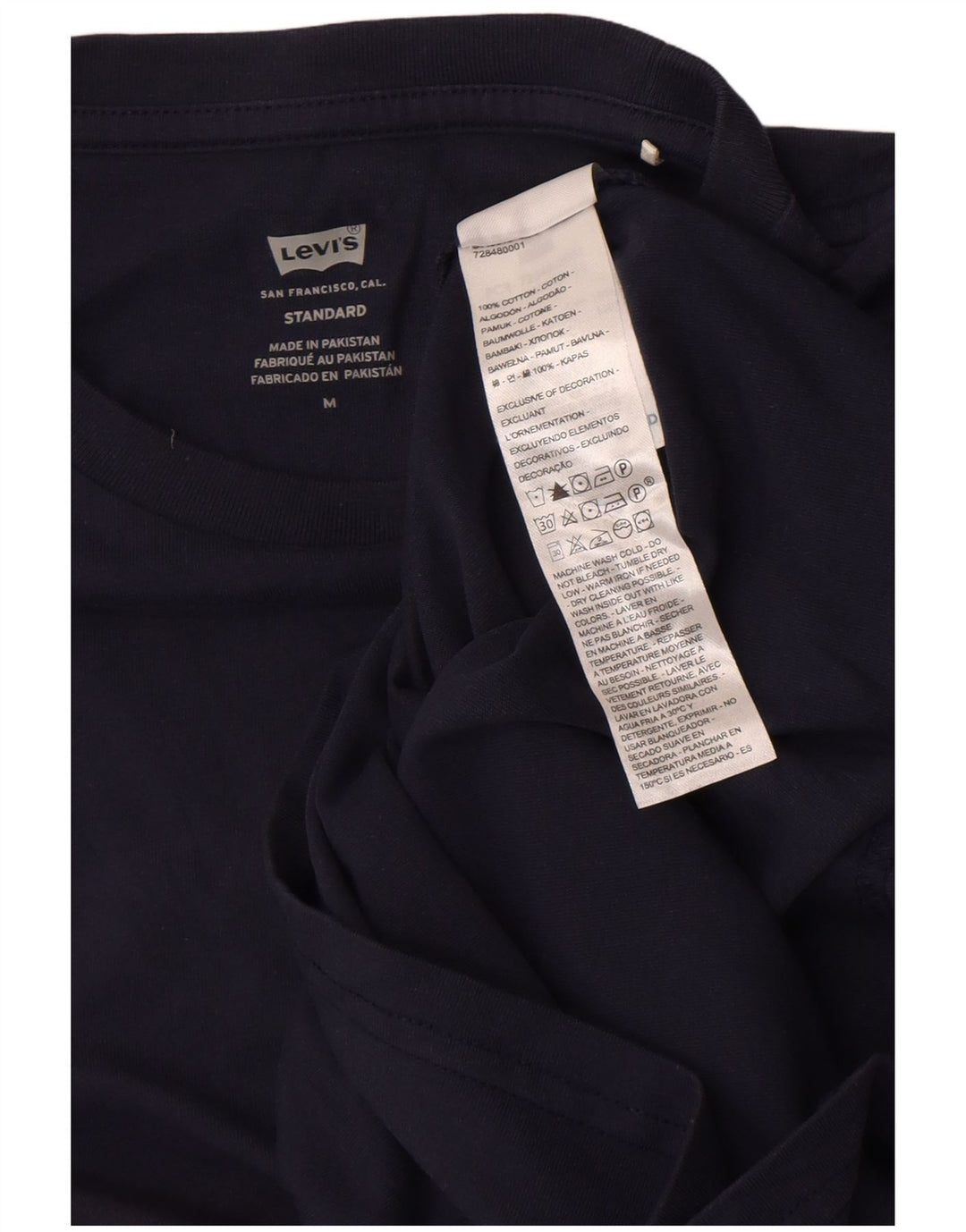 Top standard pentru bărbați Levi's cu mânecă lungă, mediu, bleumarin, bumbac
