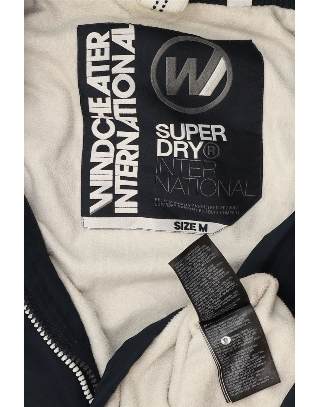 Jachetă Windbreaker Superdry pentru femei UK 14 Medium Bleumarin