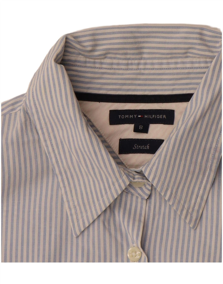 Cămașă Tommy Hilfiger pentru femei US 8 Medium Blue Pinstripe Bumbac