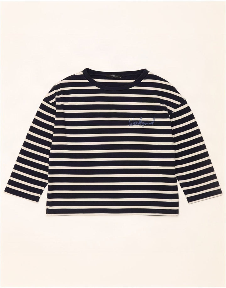 Top de weekend pentru femei Max Mara cu mâneci 3/4 UK 14 Medium Bleumarin Nautic