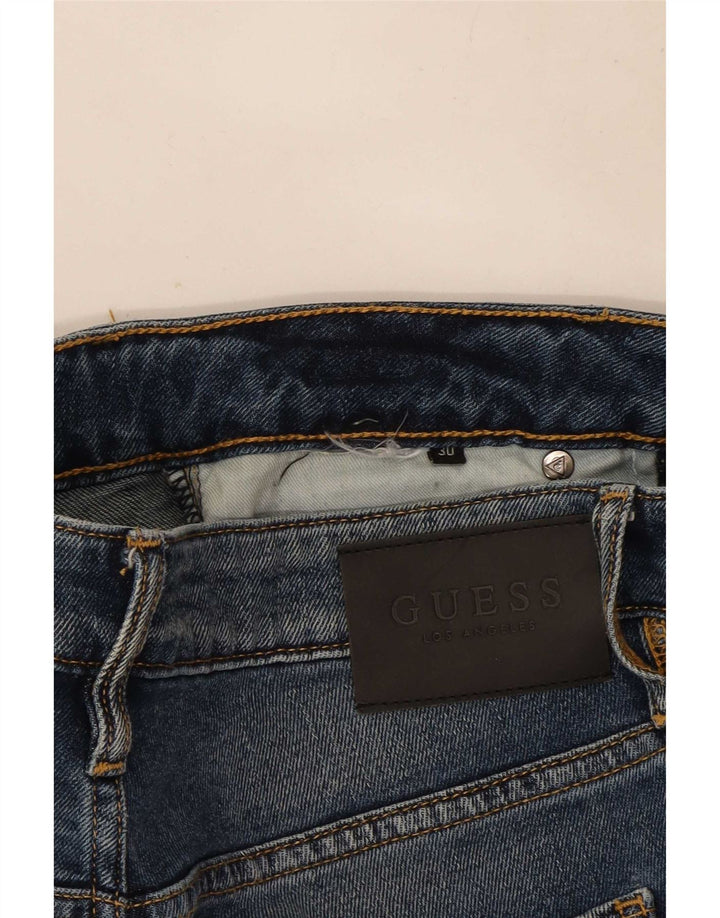 Blugi slim pentru femei Guess Distressed W30 L29 Blue