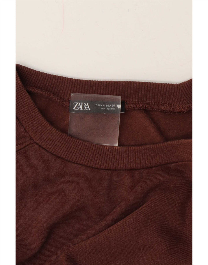 Pulover pentru femeie Zara Crop Pulover UK 10 Mic Maro