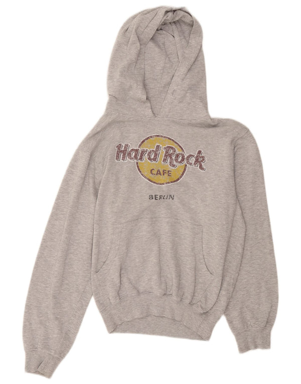 Hard Rock Cafe Womens Berlin Hoodie Jumper UK 14 Medium Grey Flecked