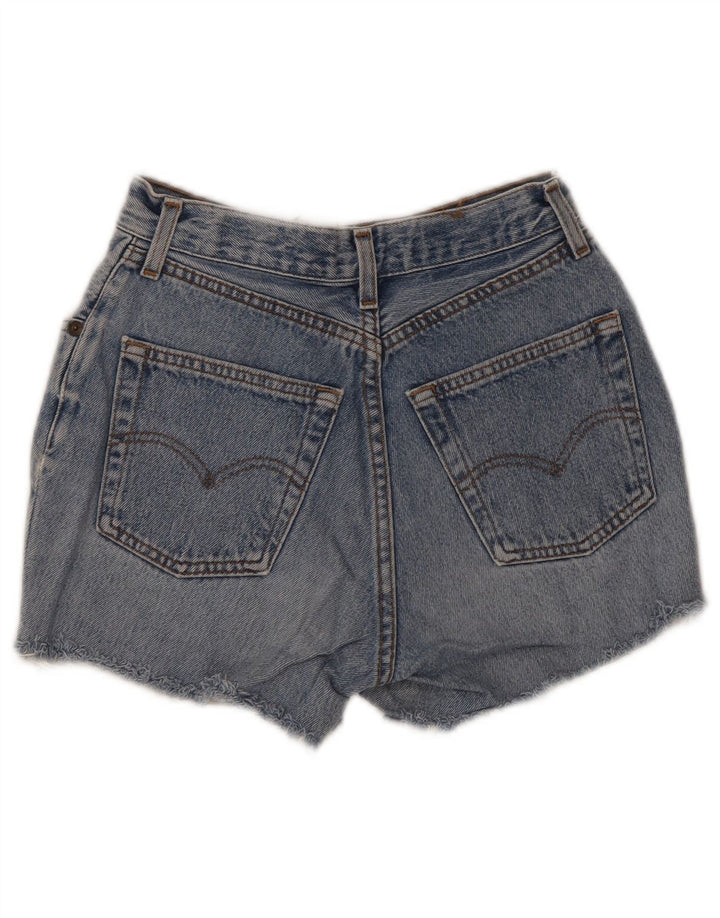 Pantaloni scurți Levi's din denim distressed W28, bumbac albastru mediu