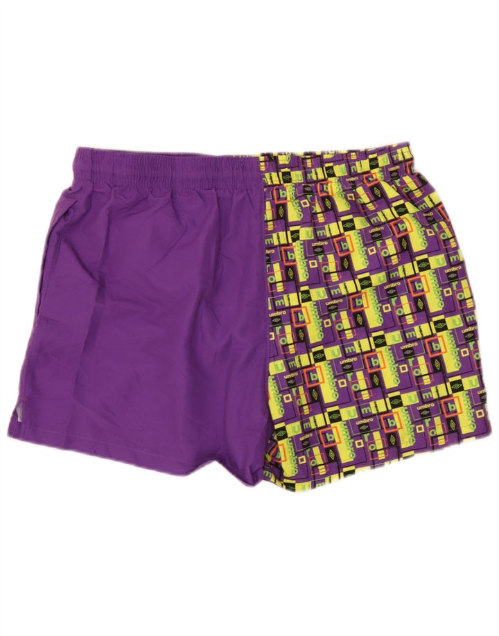 Pantaloni scurți de înot grafic pentru bărbați Umbro, mari, violet, geometric, poliester