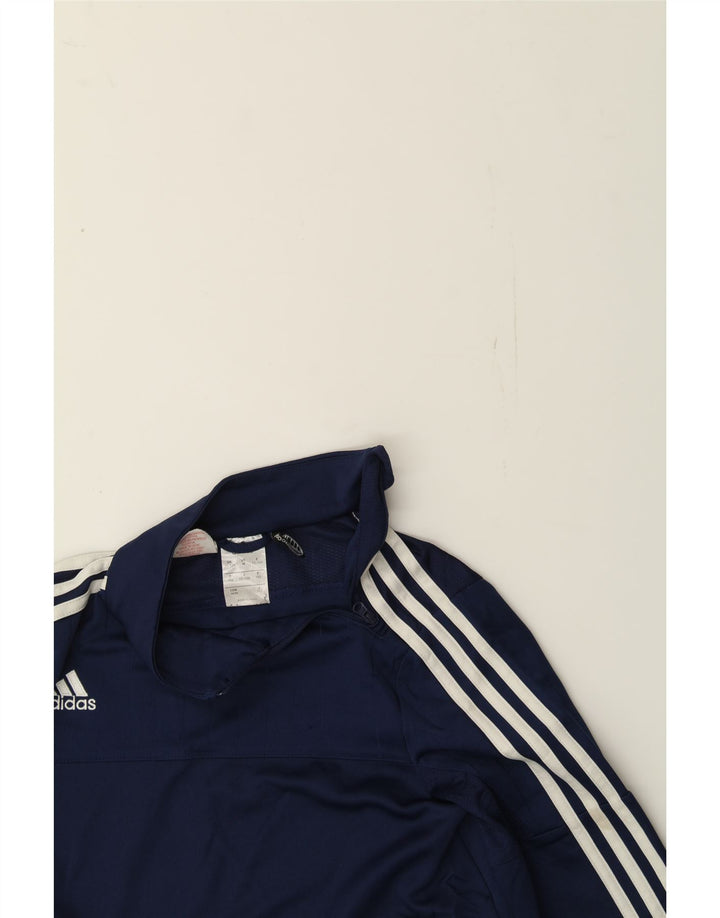 ADIDAS Boys Climacool Pullover Tracksuit Top 11-12 Years Navy Blue Vintage Adidas and Second-Hand Adidas from Messina Hembry 