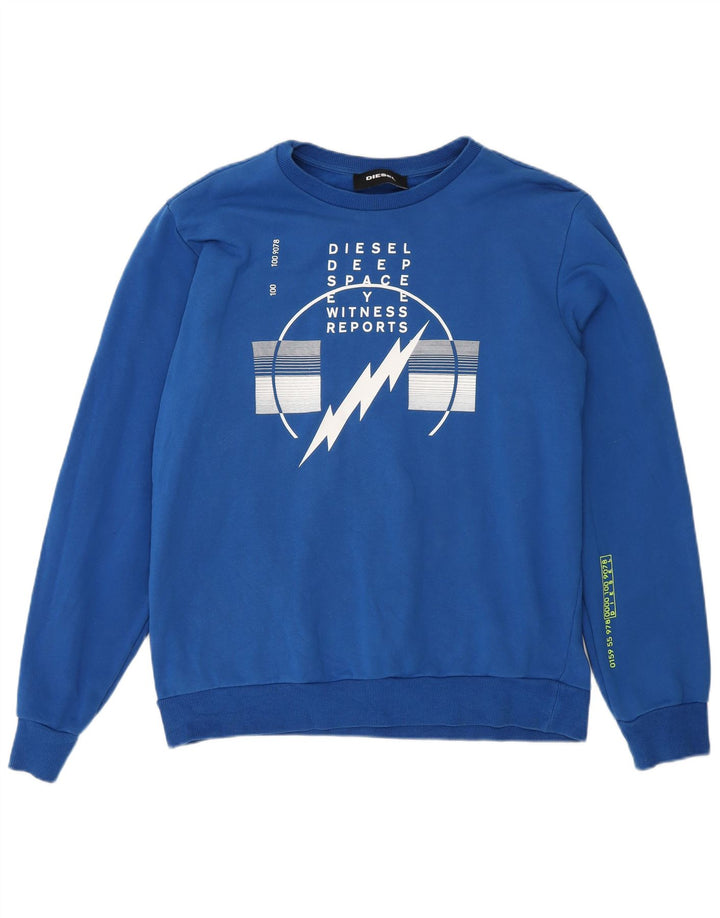 Hanorac pentru bărbați Diesel Pulover mare, albastru, bumbac