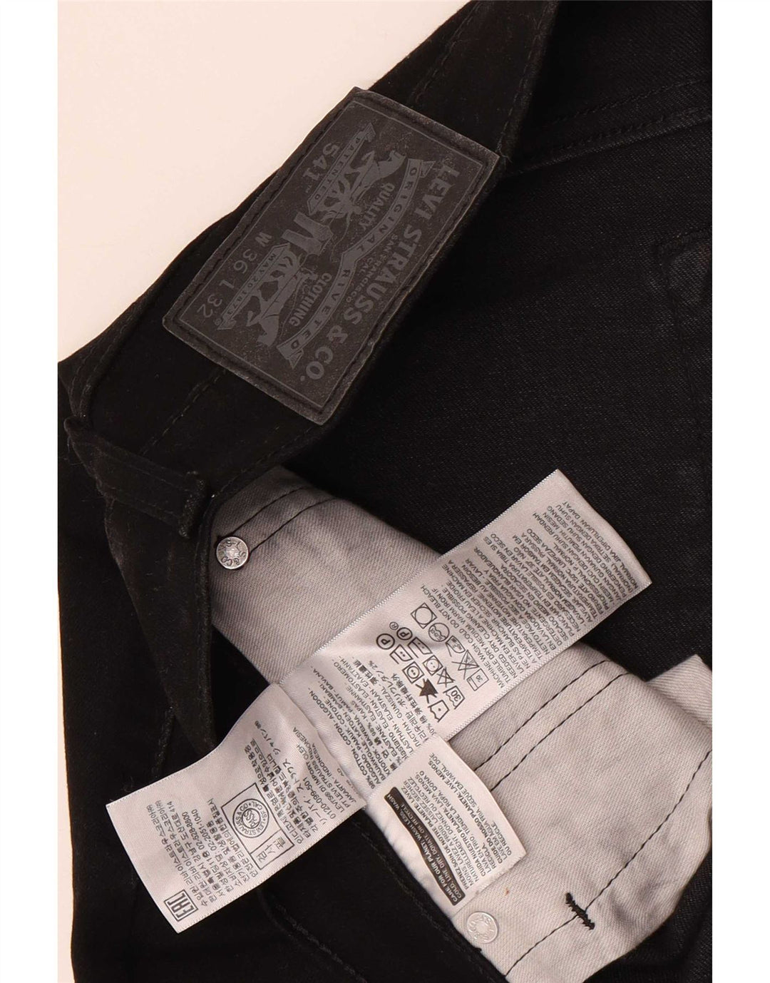 Blugi conici pentru bărbați Levi's 541 W36 L32 bumbac negru