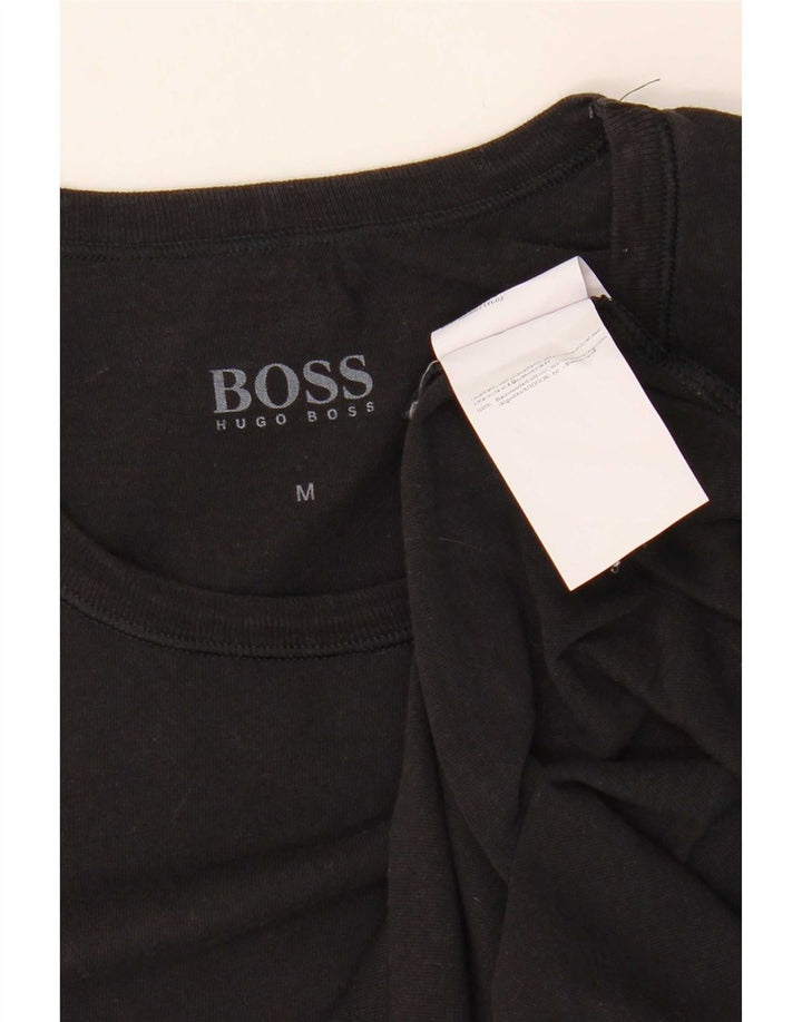 Tricou pentru bărbați Hugo Boss Top mediu din bumbac negru