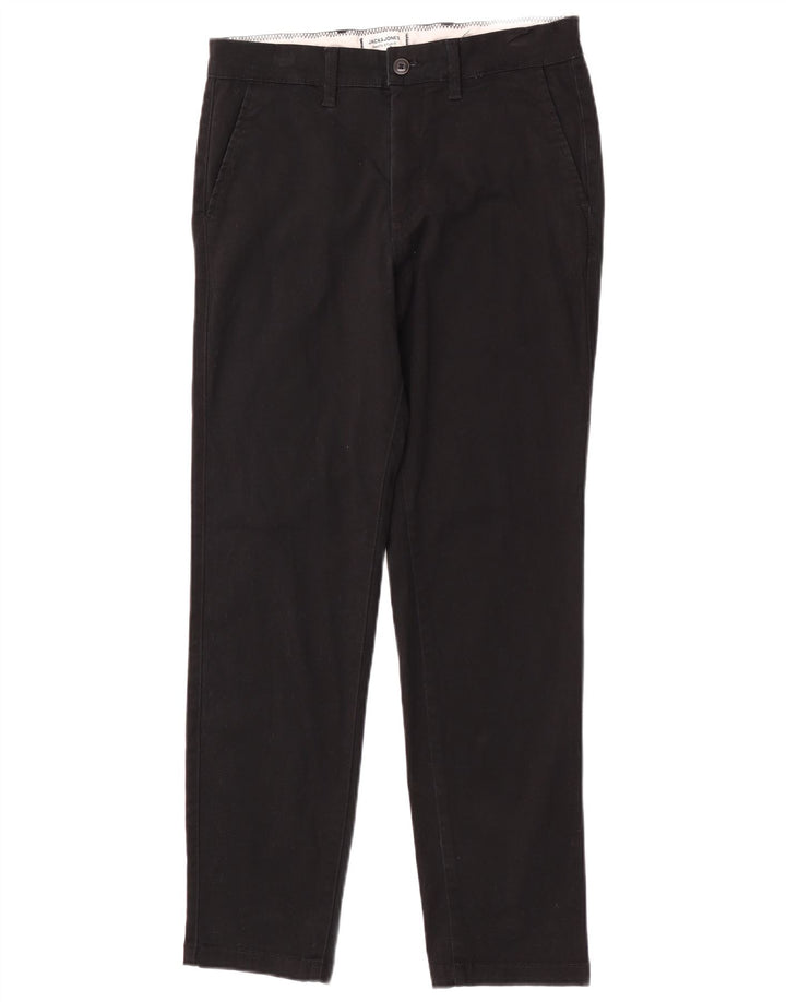 Pantaloni chino obișnuiți pentru bărbați Jack & Jones L30 L30 bumbac negru