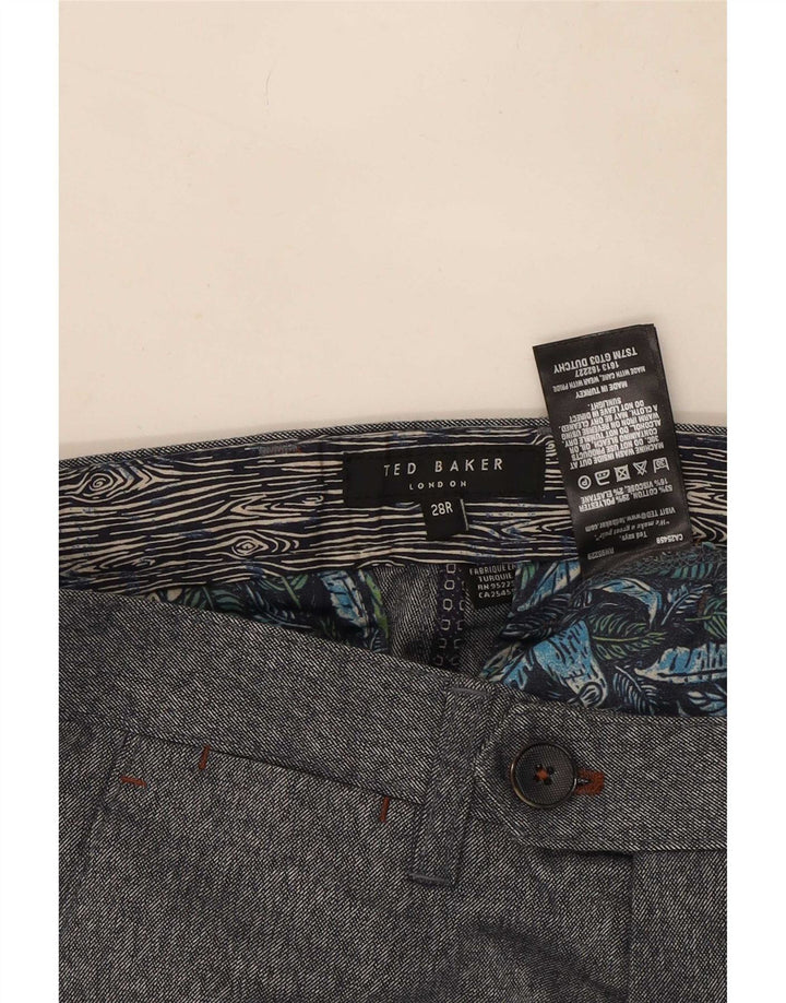 Pantaloni chino slim pentru bărbați Ted Baker L28 L31 bumbac gri