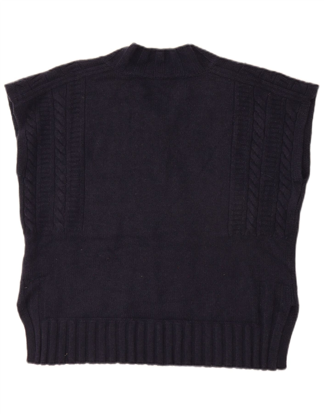 JIGSAW Vestă supradimensionată pentru femei UK 10 Mic Lână bleumarin