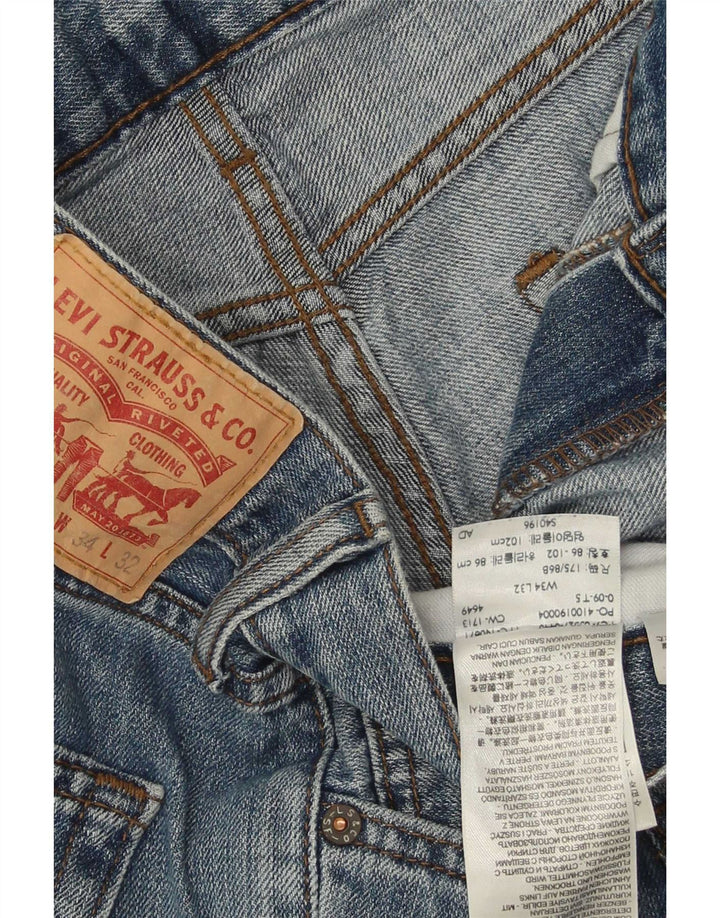 Blugi pentru bărbați Levi's 527 Bootcut W34 L32 Bumbac albastru