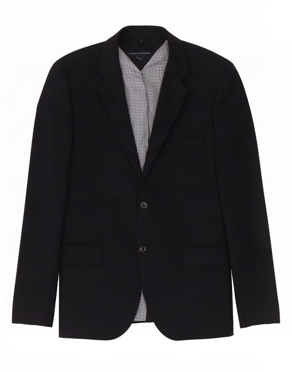Sacou blazer pentru bărbați Tommy Hilfiger, cu 2 nasturi, UK 38 Mediu Lână bleumarin