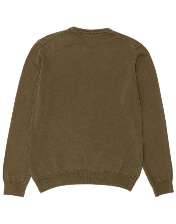 Pulover Blauer pentru bărbați, cu gât crew, bumbac mic, verde