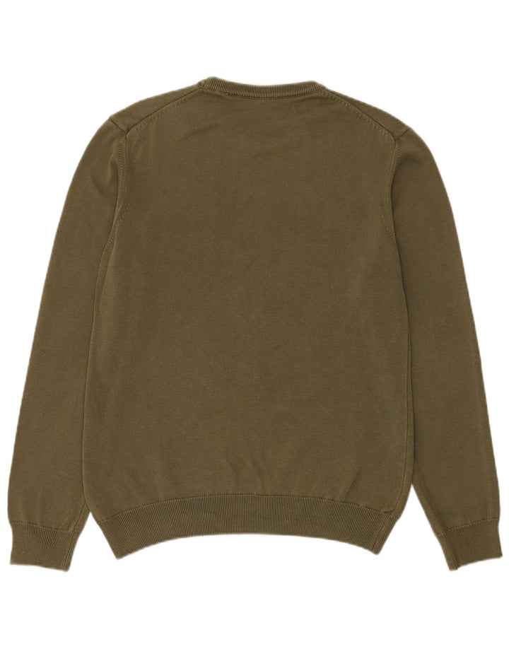 Pulover Blauer pentru bărbați, cu gât crew, bumbac mic, verde