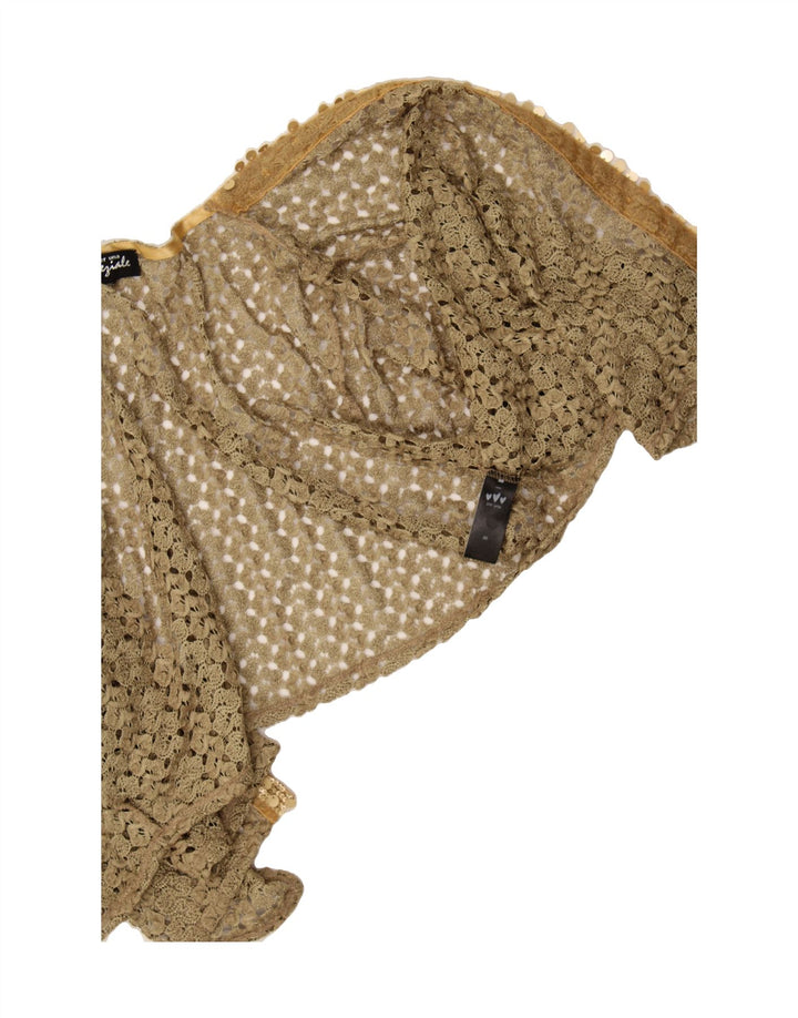 PER UNA Womens Crop Cardigan Top UK 20 2XL Beige Polyester Vintage Per Una and Second-Hand Per Una from Messina Hembry 
