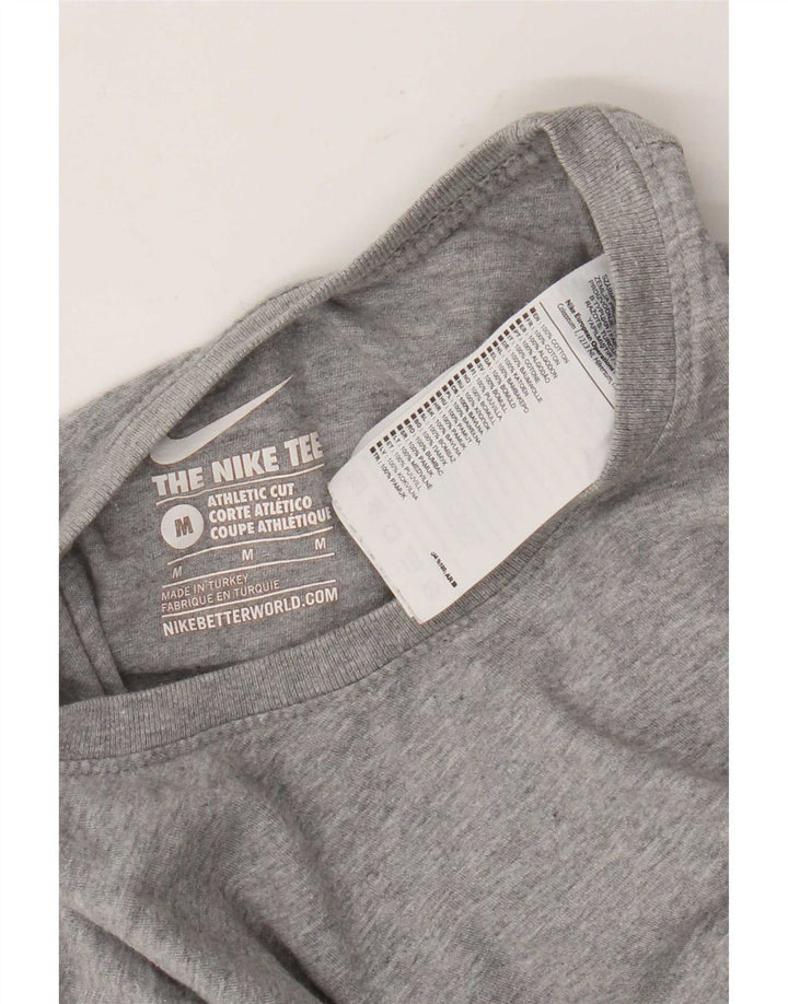 Tricou cu croi atletic Nike pentru bărbați Top, bumbac cu pete gri mediu