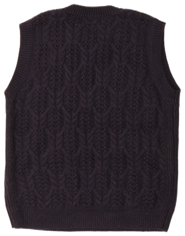 Marks & Spencer Womens Vest Tank Top UK 16 Large Bleumarin Acrilic