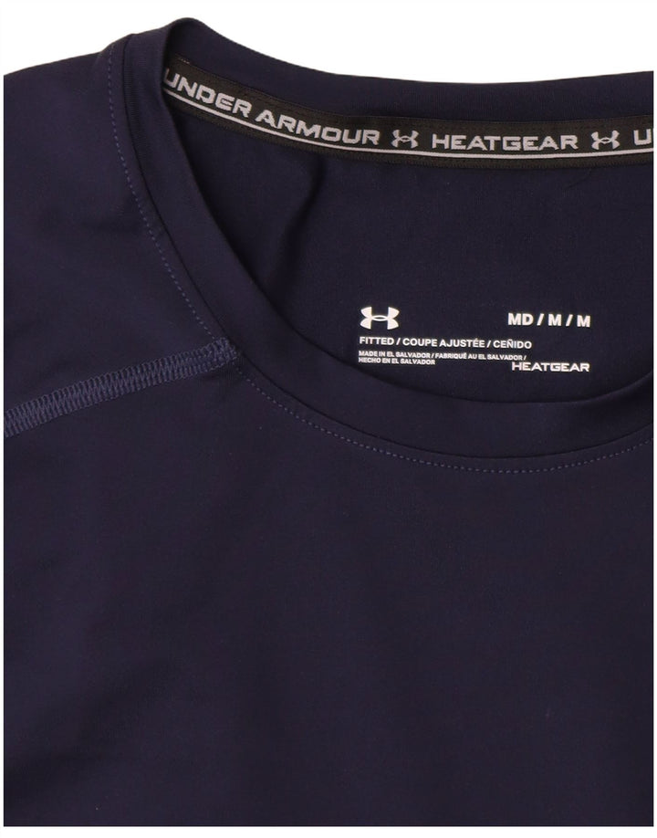 UNDER ARMOUR Bărbați Heat Gear Tricou Top Mediu Bleumarin Sintetic