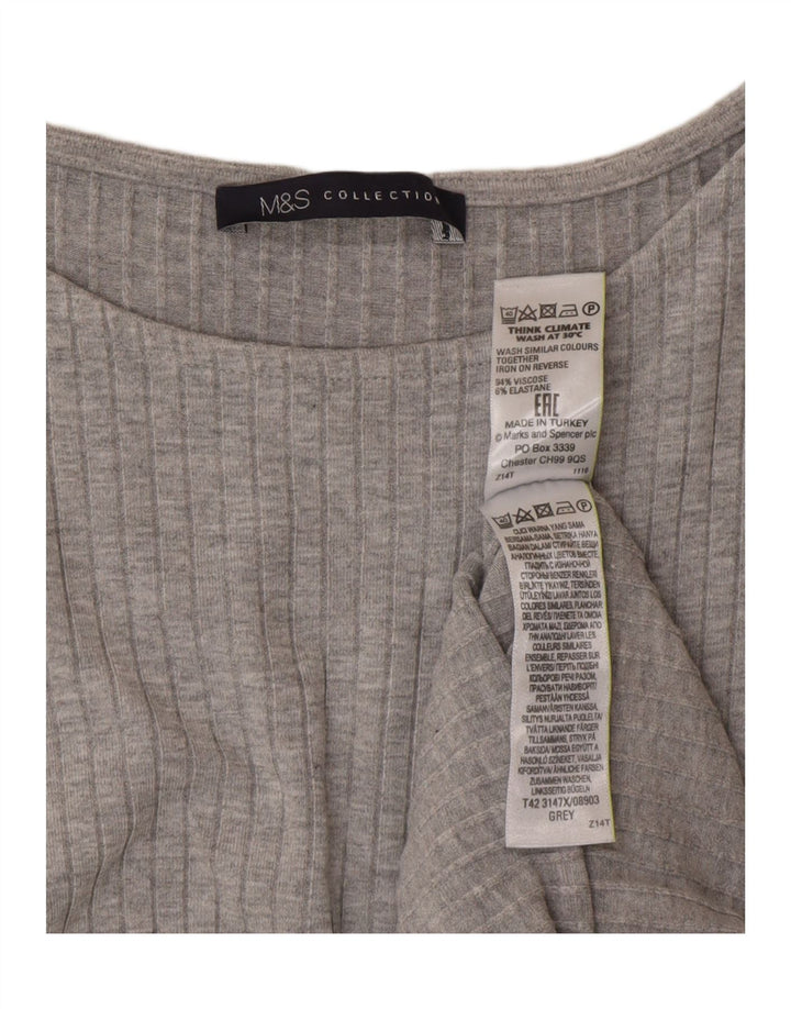 Rochie bodycon fără mâneci pentru femei Marks & Spencer UK 12 Medium Gri Viscose