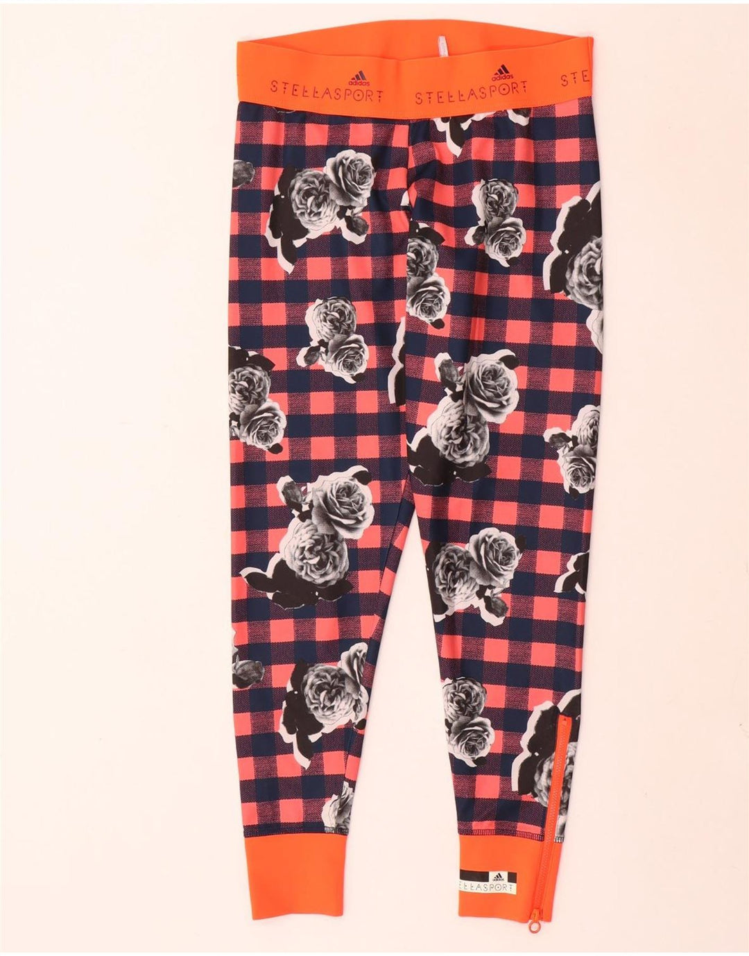 Leggings ADIDAS Stella Graphic pentru femei UK 14 Medium Multicolor Check