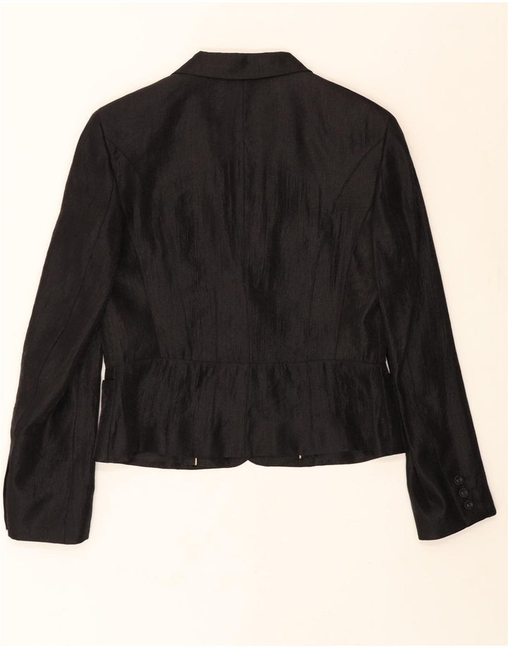 ESPRIT Womens 2 Button Blazer Jacket UK 14 Medium  Black Viscose Vintage Esprit and Second-Hand Esprit from Messina Hembry 