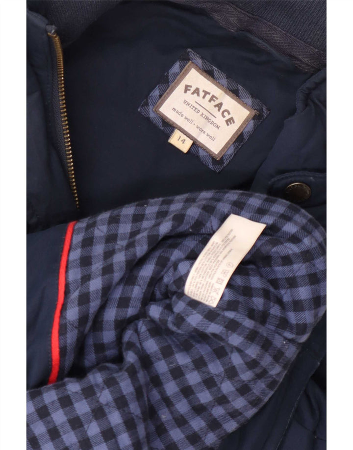 Gilet căptușit pentru femei Fat Face UK 14 mare poliester bleumarin