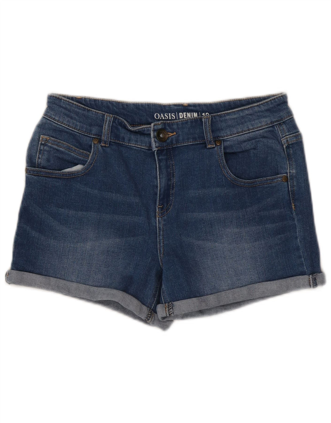 Pantaloni scurți din blugi pentru femei Oasis UK 12 Medium W30 Bumbac albastru