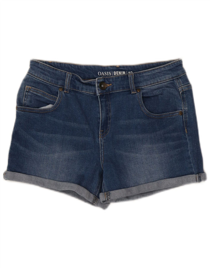 Pantaloni scurți din blugi pentru femei Oasis UK 12 Medium W30 Bumbac albastru