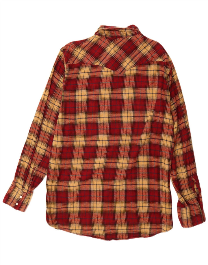 Cămașă de flanel pentru bărbați Wrangler, cu carouri mari, roșii