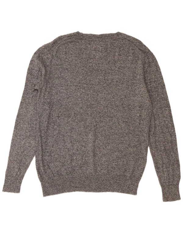 Superdry Mens Crew Neck Jumper Sweater XL Grey Flecked Cotton