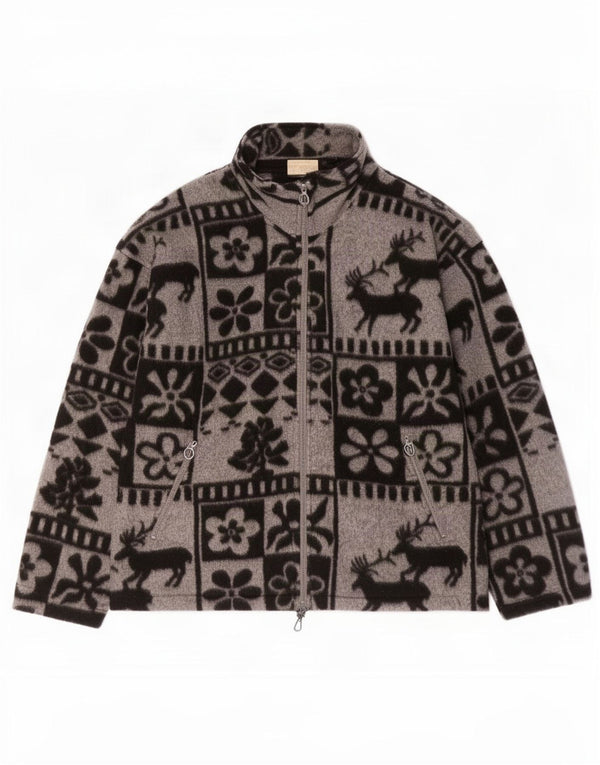 Jachetă vintage pentru bărbați din lână UK 38 Medium Gri Fair Isle
