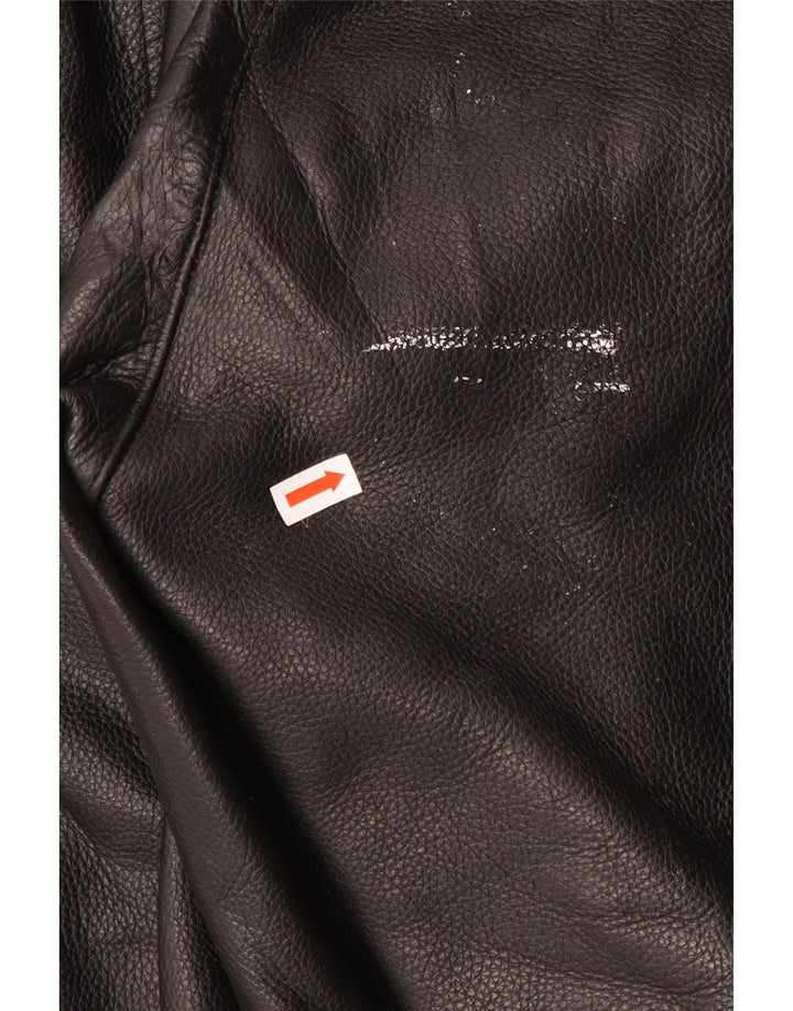 Pantaloni conici din piele pentru bărbați Akito IT 46 Small W32 L32 Negru