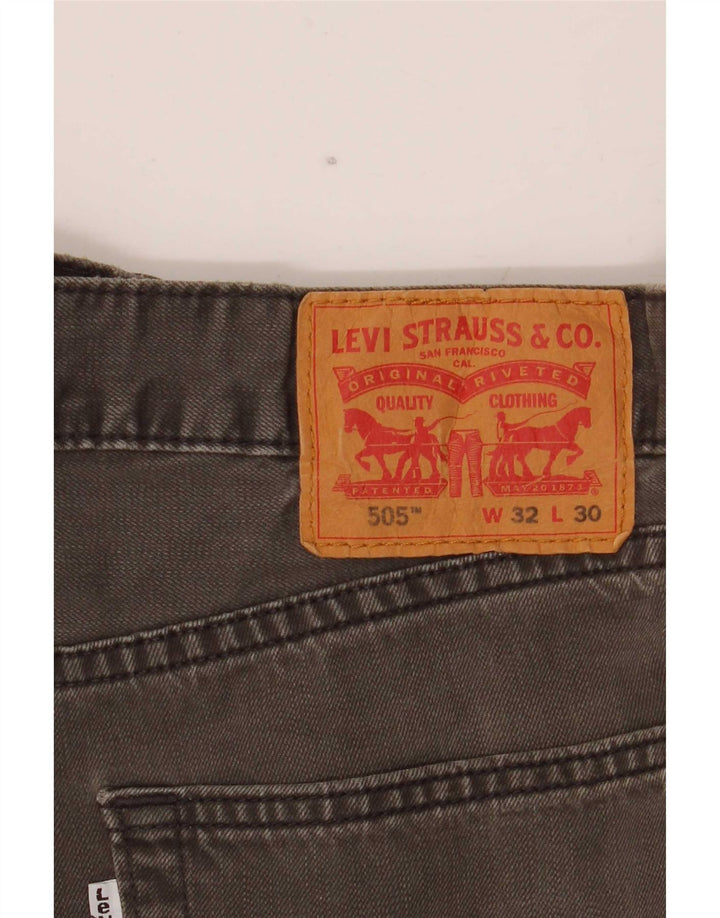 Blugi drepti pentru bărbați Levi's 505 W32 L30 bumbac gri