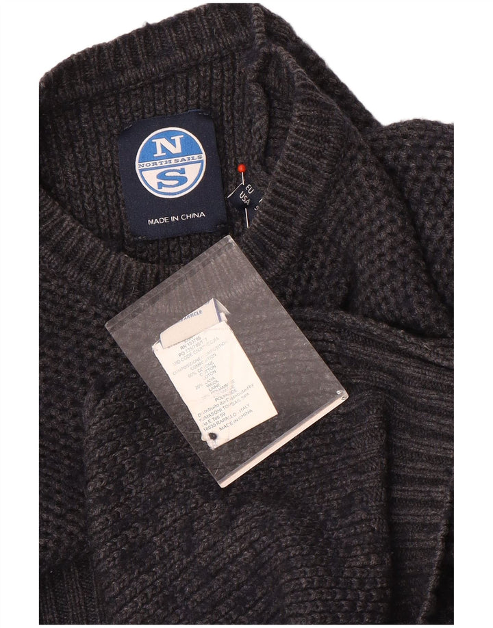 Pulover North Sails pentru bărbați, cu gât crew, bumbac mic, gri