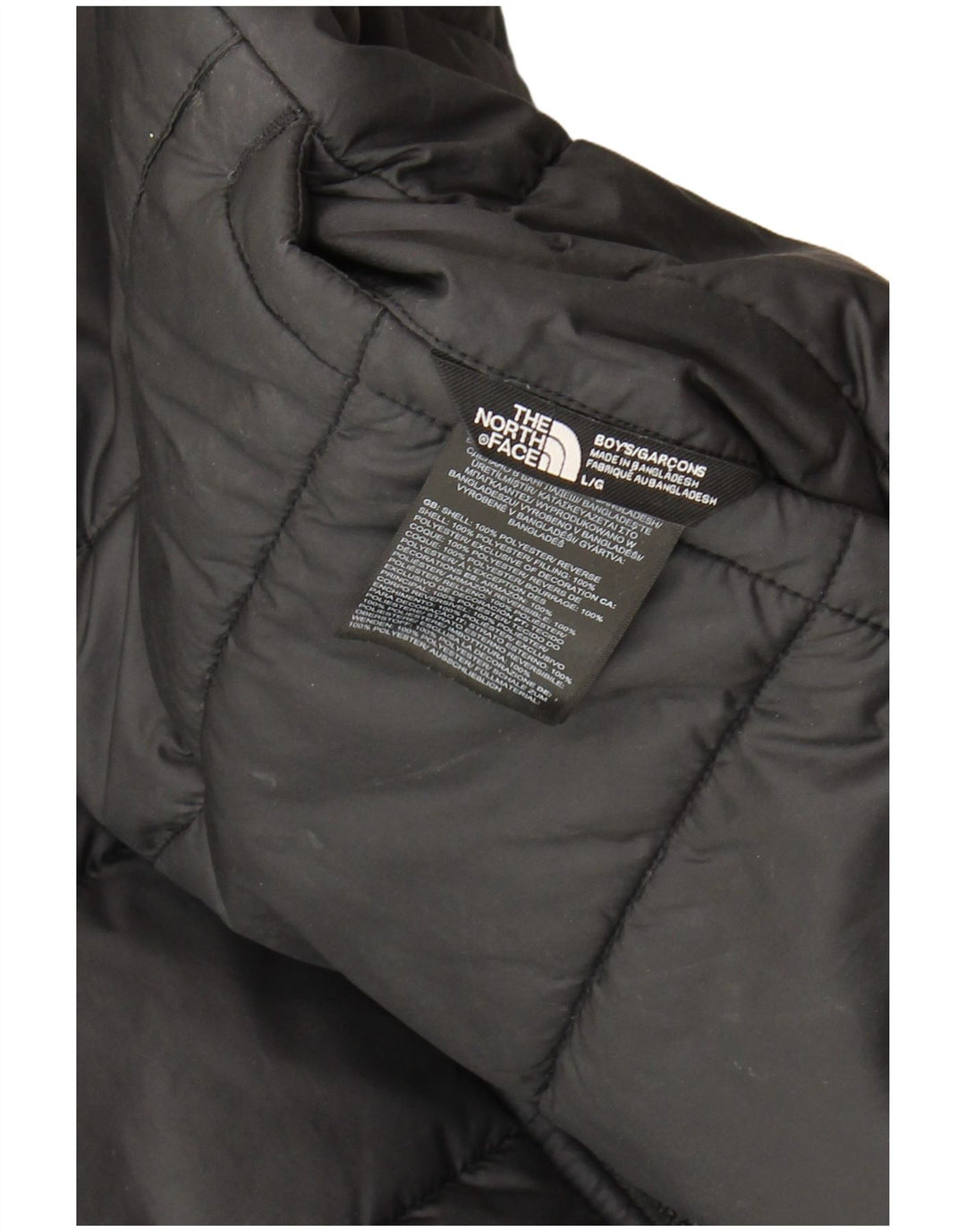 Jachetă căptușită reversibilă cu glugă The North Face pentru băieți 11-12 ani, gri