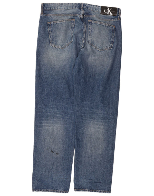 Calvin Klein Blugi drepti pentru bărbați W33 L31 Bumbac albastru